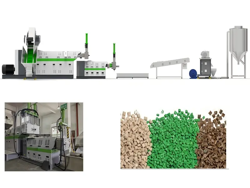 Pedido africano de máquina de pelotização de plástico