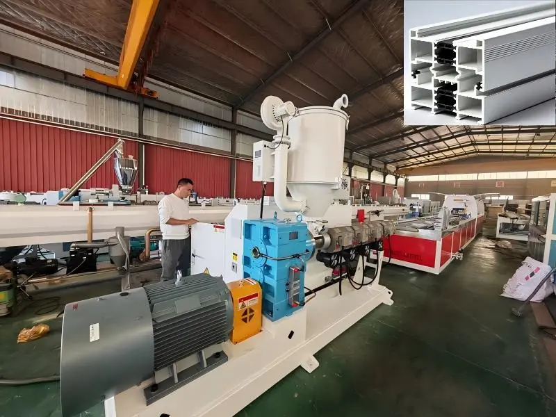 Máquina de perfil de porta de janela ABS