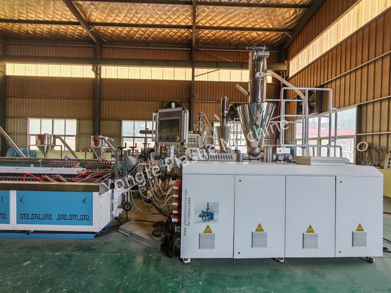 Máquina extrusora de plástico para madeira